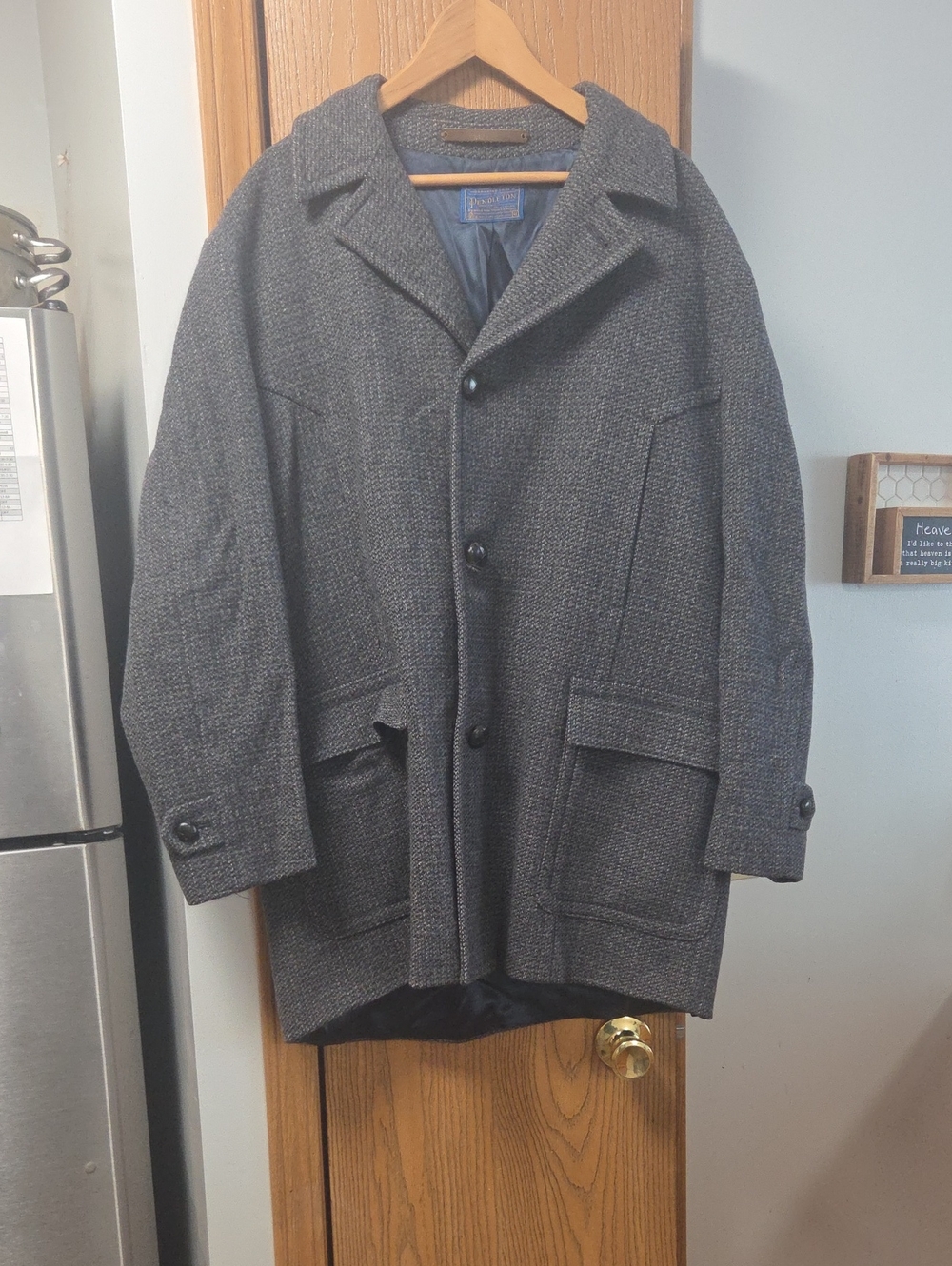 Vintage Pendleton Gray Wool-Blend Pea Coat